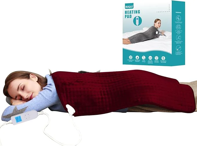 Sustainable Ruqiji 17”x33” XXXL King Size Heating Pad Easy-to-Use
