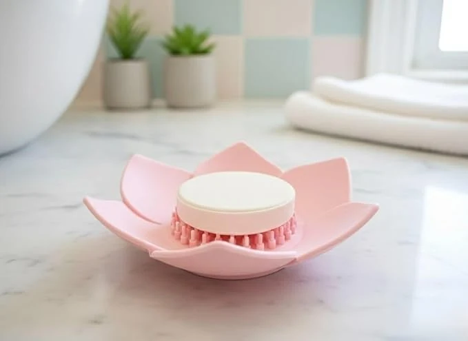 Safe MESMOS Lotus Shower Steamer Trays Silicone Soap Holder Small Shower Steamer Innovative