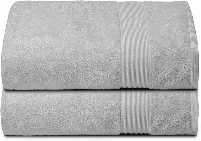 Versatile Belizzi Home Premium Cotton Oversized 2 Pack Bath Sheet 35×70- Pure Cotton