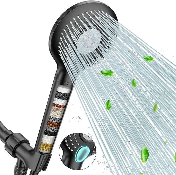 Green FEELSO Filtered Shower Head Reusable