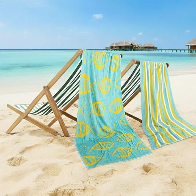 Breathable CASA COPENHAGEN Miami Towel 2Pcs Fish Teal First-Class