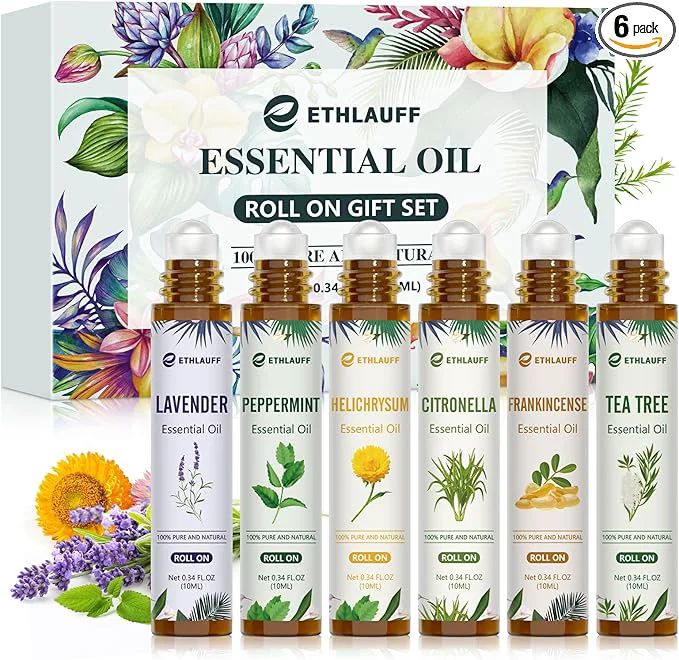Solid Essential Oil Roll On Set Natural Aromatherapy Roll On Relaxation Gift High-Performance
