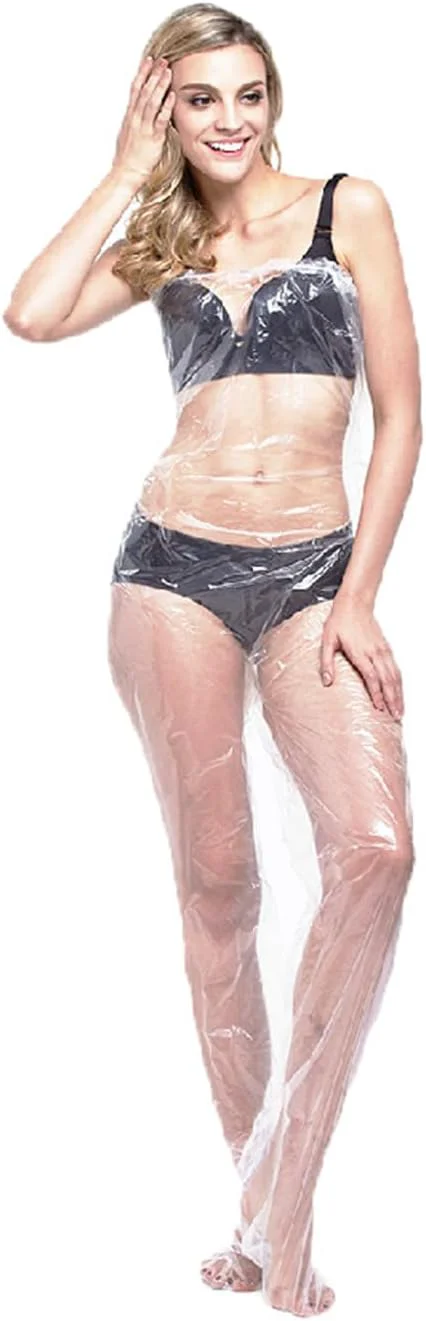 Reliable ZMDREAM Disposable Plastic Body Wraps Unisex PE Sauna Bath Suit Breathable