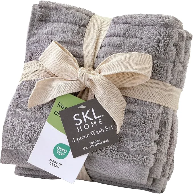 Smooth SKL Home CloudSoft Cotton Luxury 4 Pc Wash Set Effective