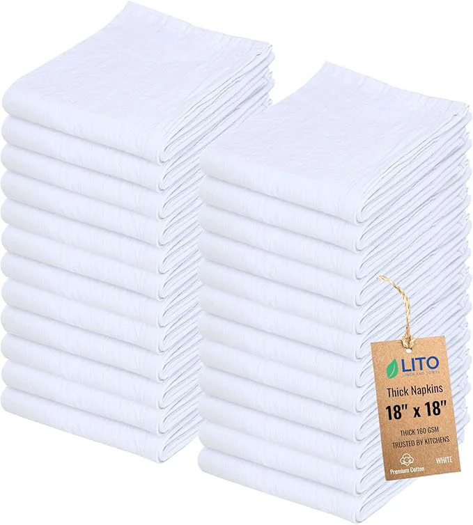 Practical Thick Cotton Napkins – Flour Sack Napkin Natural