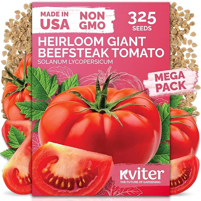Detailed KVITER 325 Giant Beefsteak Tomatoes Seeds – Beef Steak Tomato Seed Packets Expertly Made