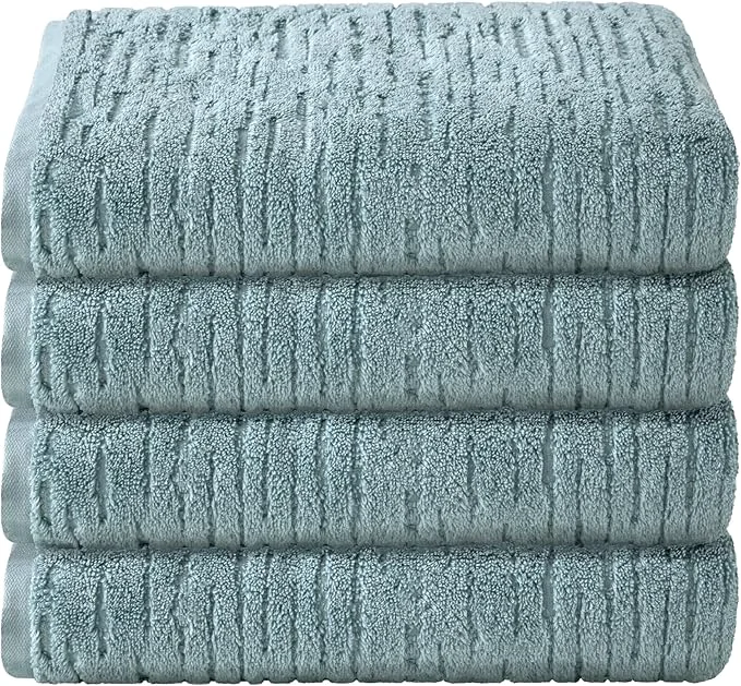 Clean SKL Home CloudSoft Cotton Luxury 4 Pc Bath Towel Set Solid