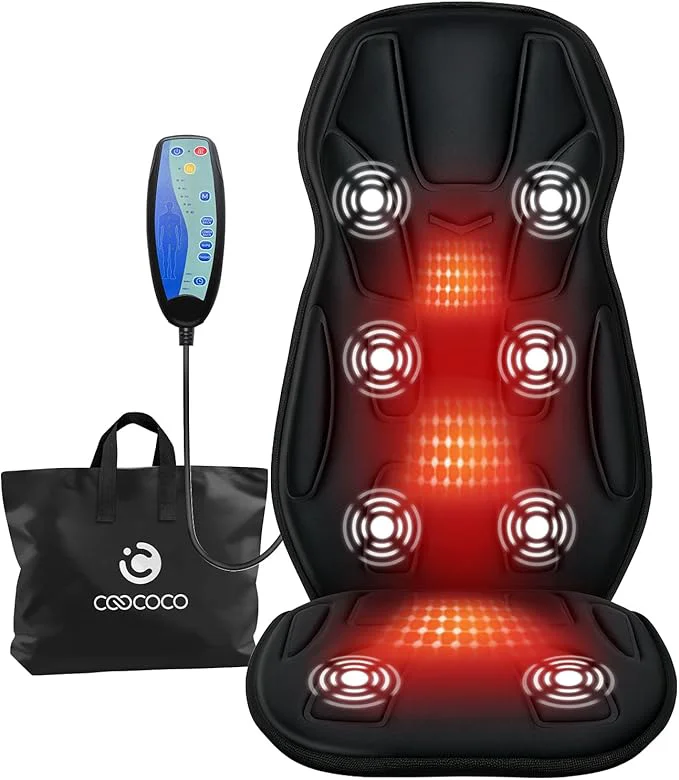 Smooth CooCoCo Back Massager with Heat 8 Vibrating Motors Back Massager Healthy