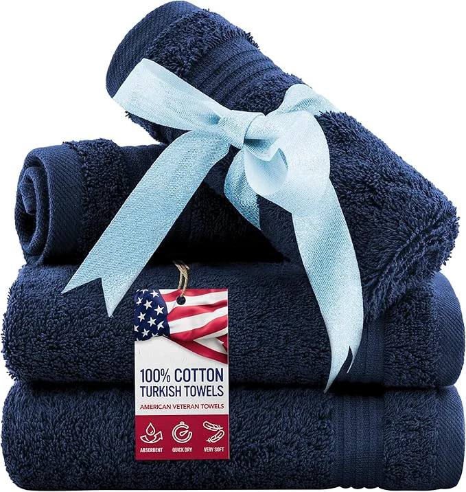 High-Quality American Veteran Towel Cotton Turkish Washcloths Professional