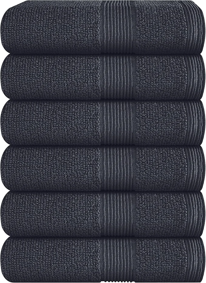 Pure Belizzi Home Ultra Soft 6-Piece Hand Towel Set 16×28- Ringspun Cotton High-End