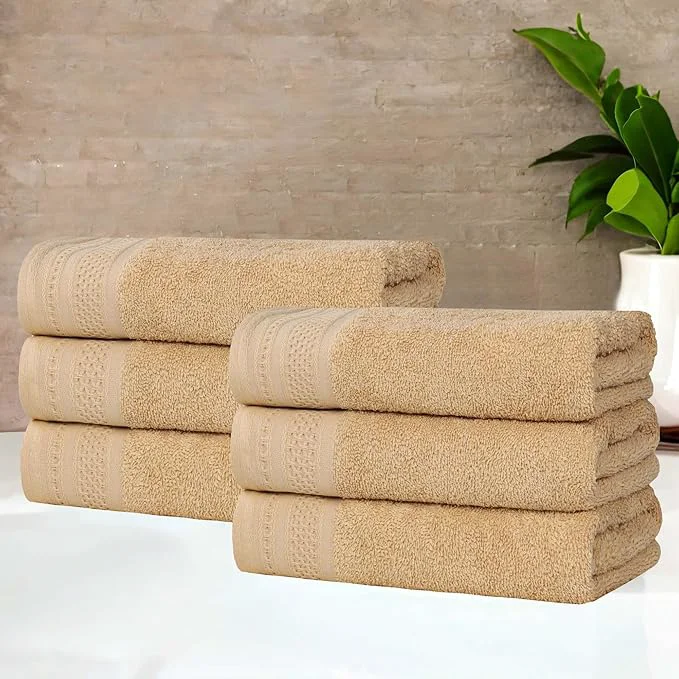 Comfortable Superior Honeycomb Cotton Medium Weight Towels Expertly Made