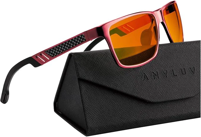 Premium ANYLUV Blue Light Blocking Glasses Men Computer Gaming Glasses Lightweight Durable