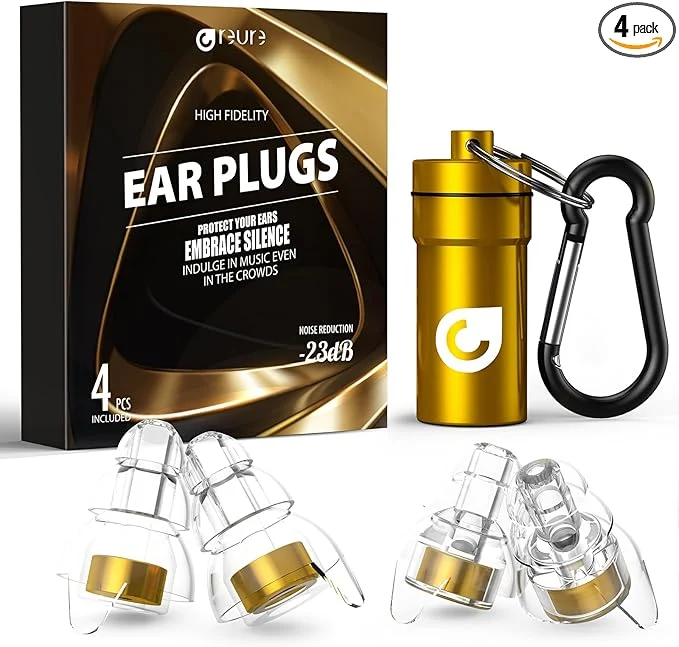 Natural Reure High Fidelity Concert Ear Plugs Noise Cancelling Silicone Ear Plugs 2 Functional
