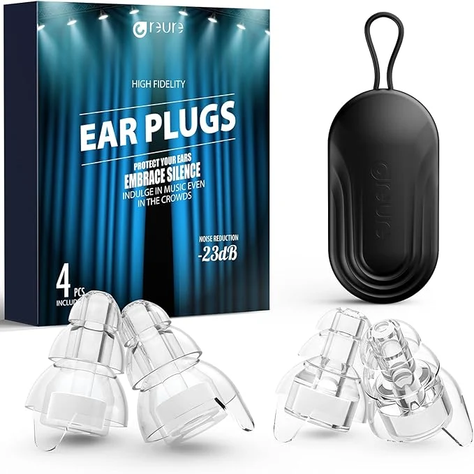 Traditional Reure High Fidelity Concert Ear Plugs Noise Cancelling Silicone Ear Plugs 2 Detailed