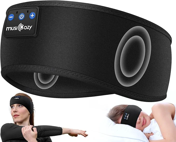 Original MUSICOZY Sleep Headphones Headband Wireless Earbuds Earphones Sweat Resistant Detailed