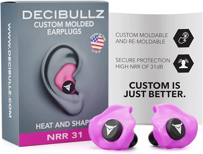 Trusted Decibullz – Custom Molded Earplugs 31dB Highest NRR Comfortable Hearing Exclusive