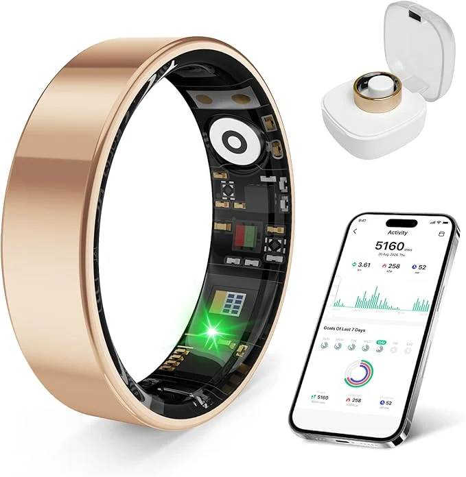 Elite Smart Health Ring Featuring Stress and Sleep Monitoring Functions Compatible Detailed