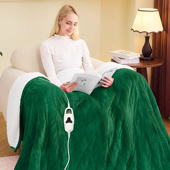 Comfortable greenoak Heated Blanket Electric Twin 62 X84 Heating Blanket Stylish