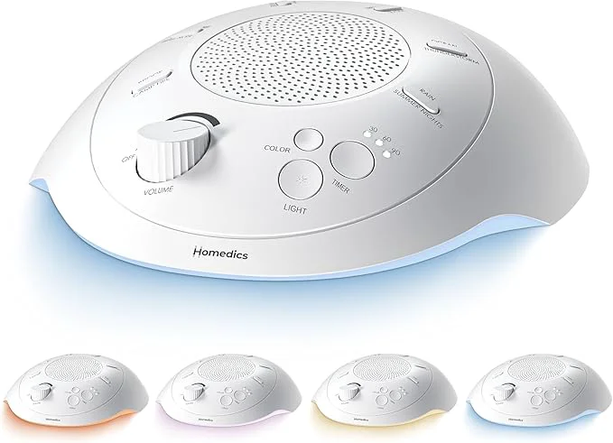User-Friendly Homedics Sleep Better Portable Sound Machine Night Light 12 Soothing Sounds Recyclable