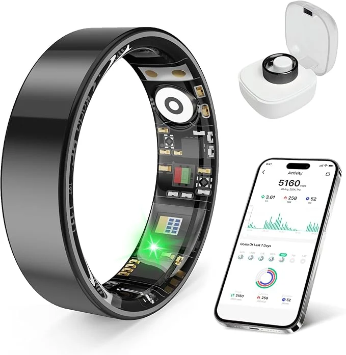 Classic Smart Health Ring Featuring Stress and Sleep Monitoring Functions Compatible Optimized