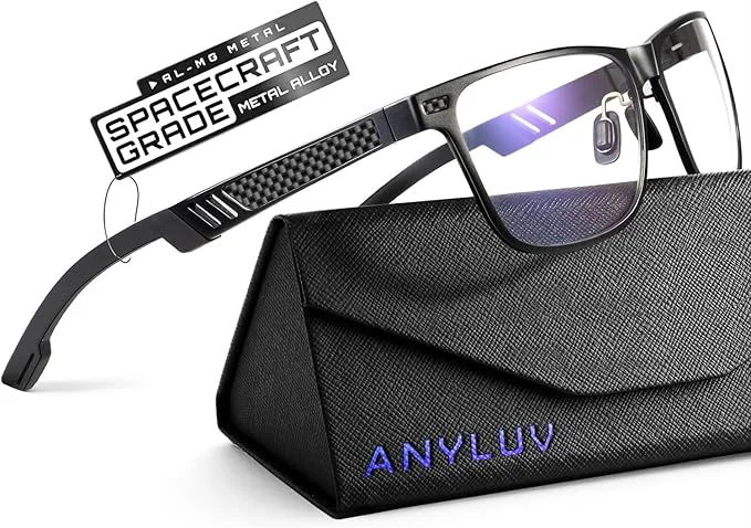 Powerful ANYLUV Blue Light Blocking Glasses Men Computer Gaming Glasses Lightweight Genuine