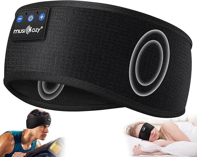 Fashionable MUSICOZY Audífonos para Dormir con Bluetooth 5.4 tipo Banda para la Cabeza Luxury