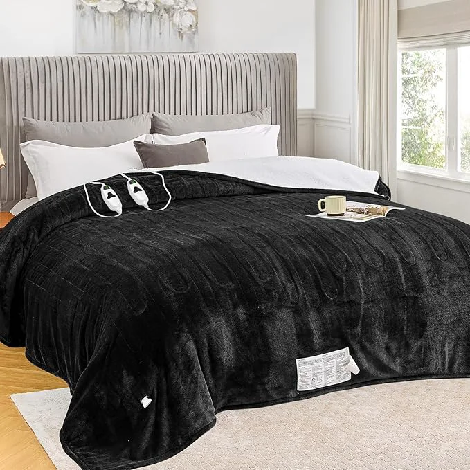 Smart greenoak Heated Blanket Electric King Size 100 X90 Dual Control Heating Proven