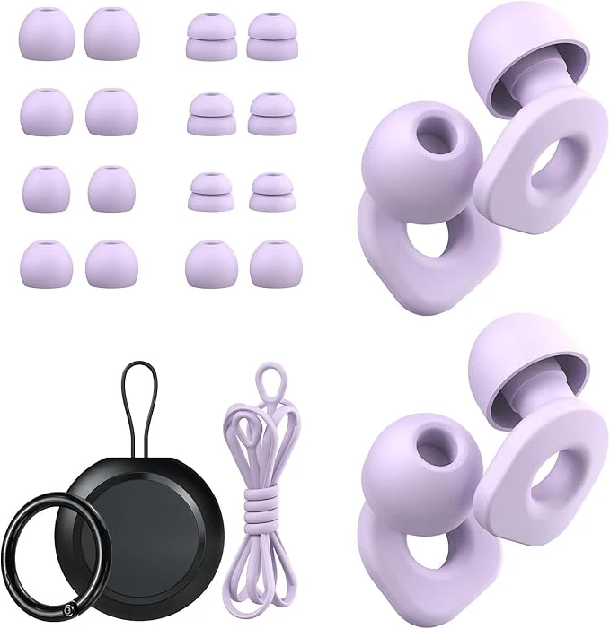 Excellent 2 Pairs of Earplugs for Sleeping Reusable Hearing Protection Ear Plugs Premium Material