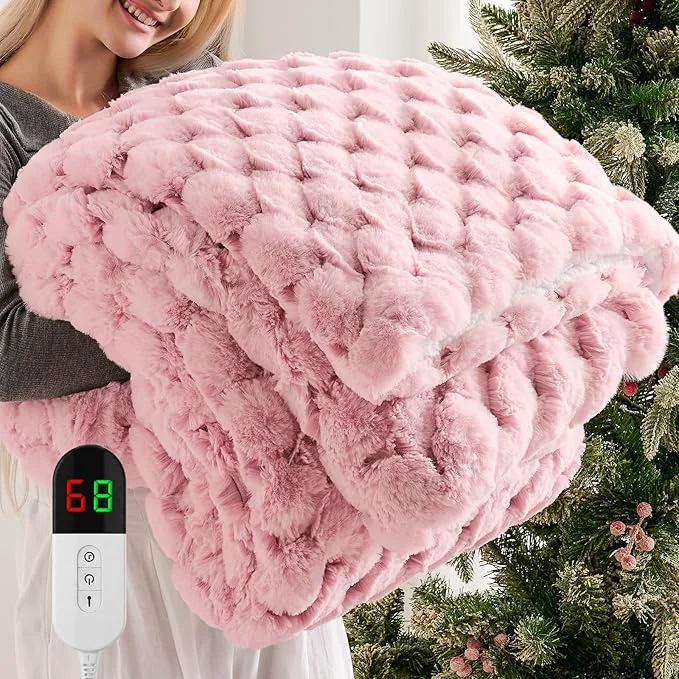 Exclusive Homemate Electric Heated Throw Blanket Pure