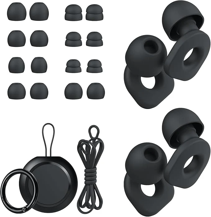 Trendy 2 Pairs of Ear Plugs for Sleeping Reusable Hearing Protection Earplugs Casual