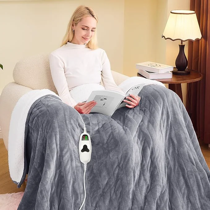 Verified greenoak Heated Blanket Electric Full 72 X84 Heating Blanket Green