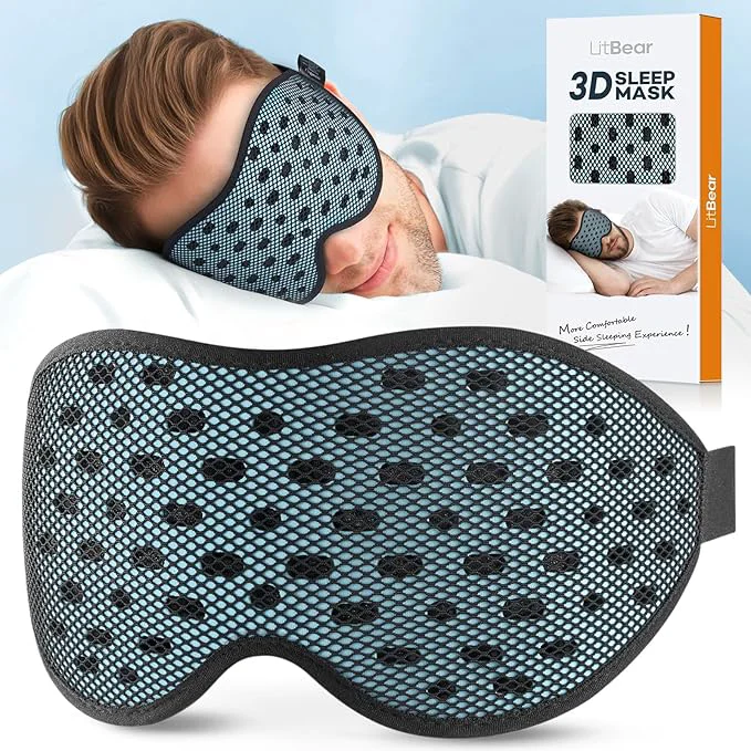 Relaxed LitBear Breathable Sleep Mask 3D Eye Mak Sleep Lightweight