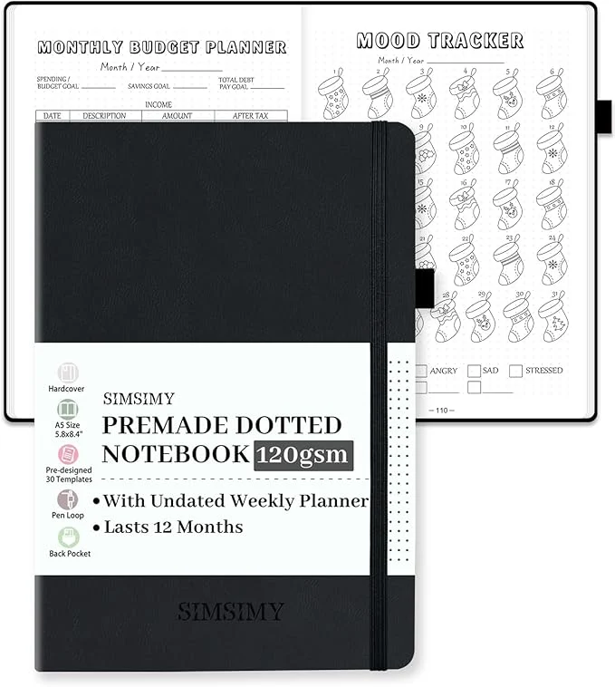 Powerful Premade Dotted Journal Notebook Durable