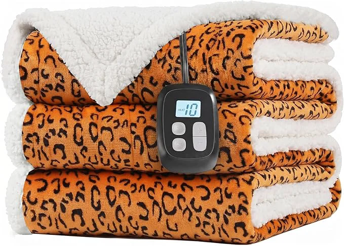 Natural LaffyLo Electric Heated Blanket Full Size 72 x 84 Fast Heating Blanket Sustainable
