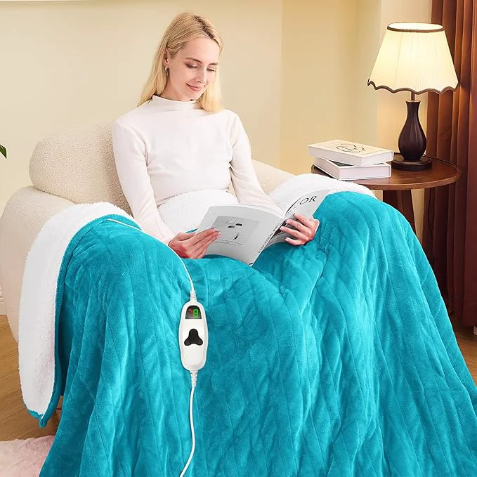 Advanced greenoak Heated Blanket Electric Full 72 X84 Heating Blanket Original Design
