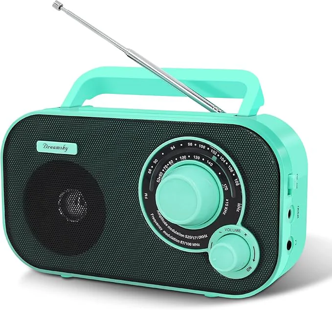 Fine Crafted DreamSky AM FM Portable Radio Plug in Wall or Battery Operated First-Class