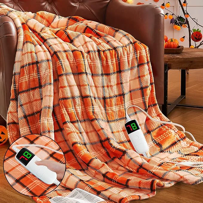 Minimalist Heated Electric Blanket Full Size 72X84 Heating Blanket Fast Heating Washable Consistent