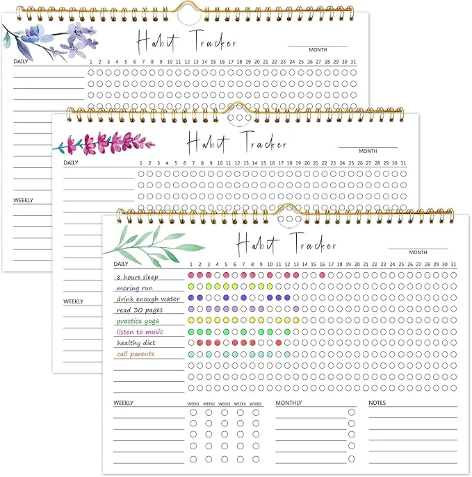 Optimized Habit Tracker Calendar Aesthetic Daily Weekly Goal and Habit Tracker Journal Responsible