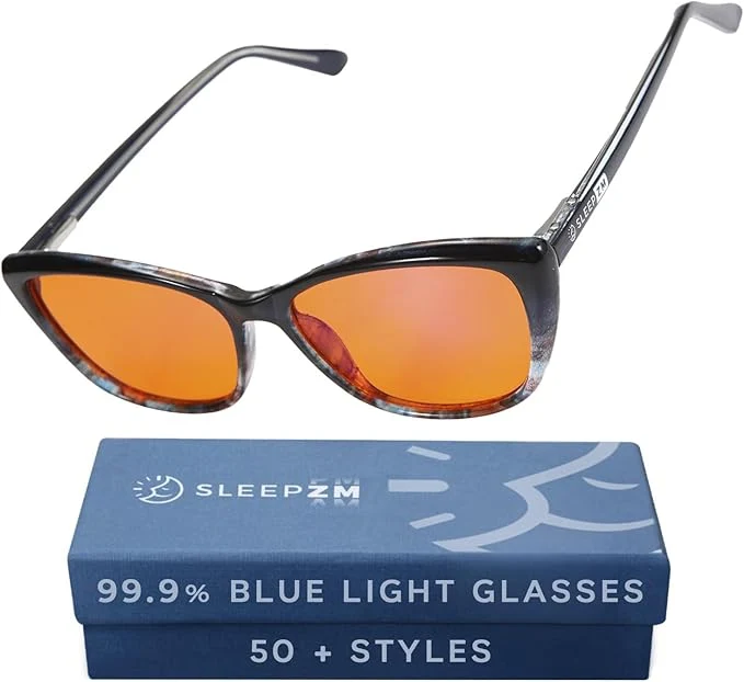 Green Sleep ZM Blue Light Blocking Light Sensitivity Glasses Luxury