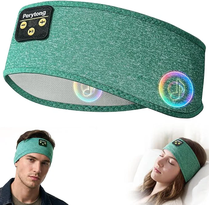 Prestigious Perytong Sleep Headphones Wireless Air Travel Meditation Green