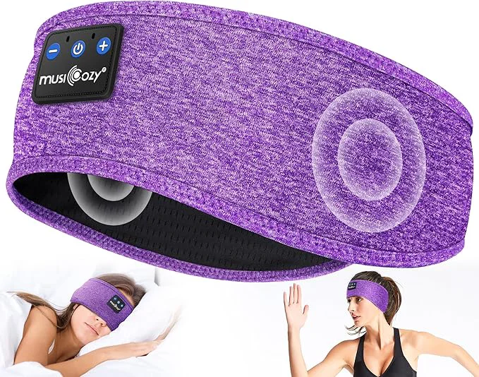 Premium MUSICOZY Sleep Headphones Bluetooth 5.4 Headband Wireless Earphones Music Relaxed