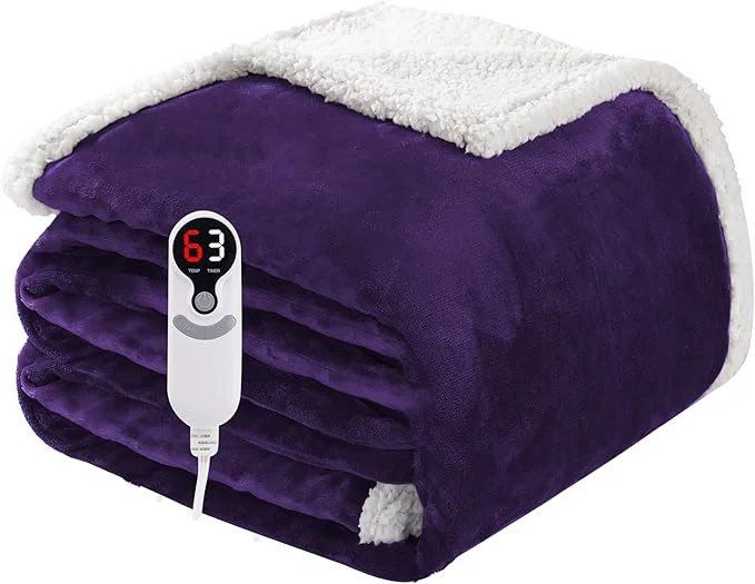 Durable Electric Heated Blanket Full Size 72 x84 Soft Flannel Sustainable