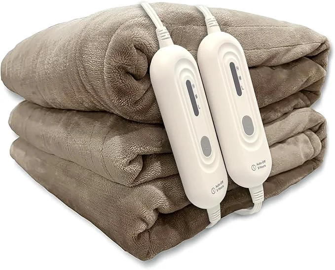 Original Tefici Electric Heated Blanket Queen Size Dual Control Super Cozy Soft 2-Layer Trusted