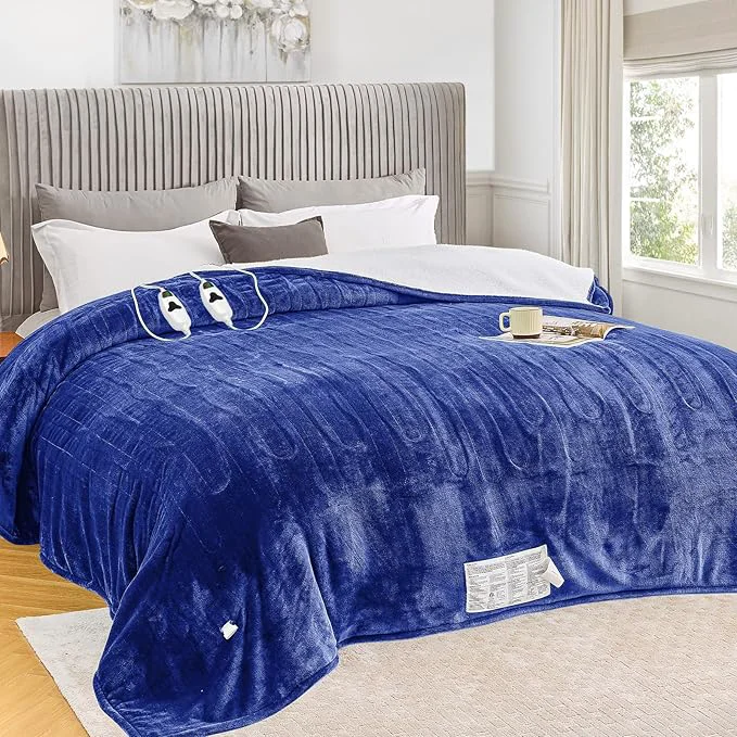 Eco-Friendly greenoak Heated Blanket Electric Queen Size 84 X90 Dual Control Heating Artisan