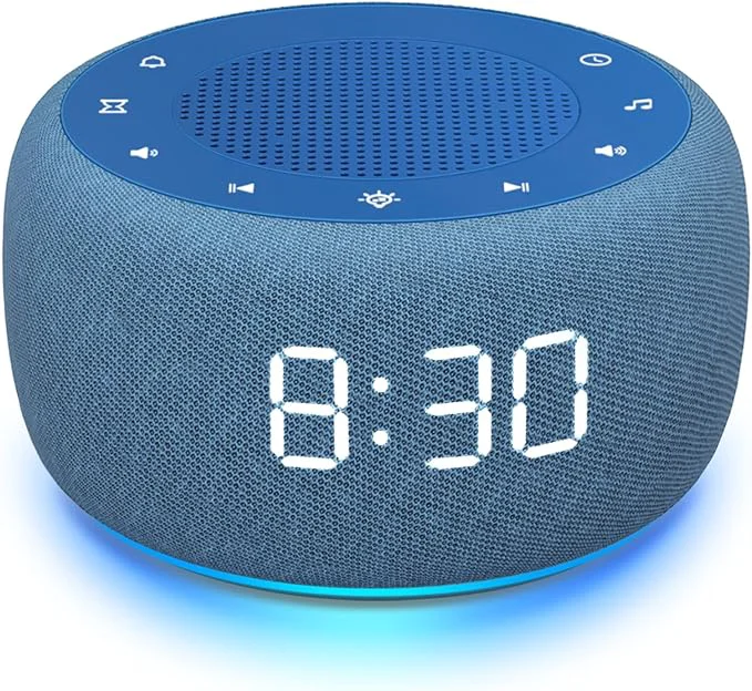 High-Quality Buffbee Sound Machine Alarm Clock 2-in-1 0- Clock Face Brightness Superior