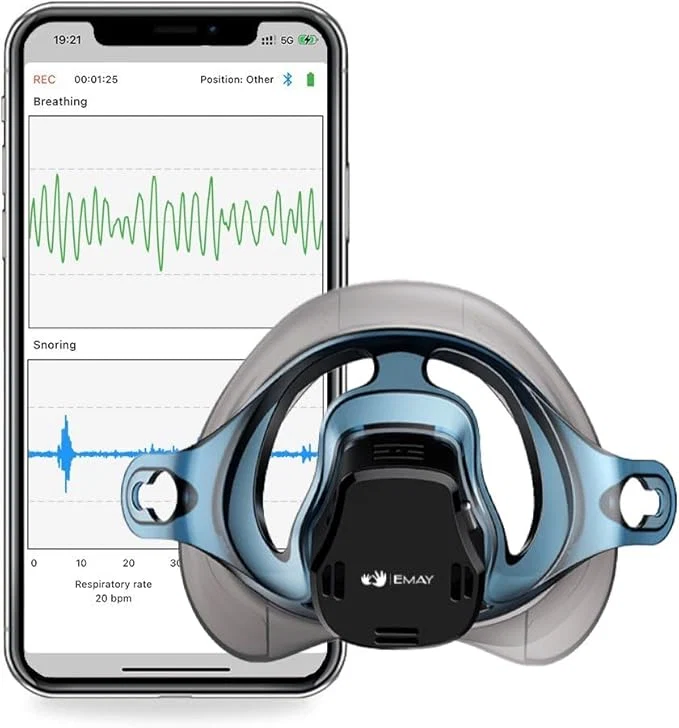 High-End EMAY Sleep Breathing Monitor for Airflow Tracking Record Breathing Solid