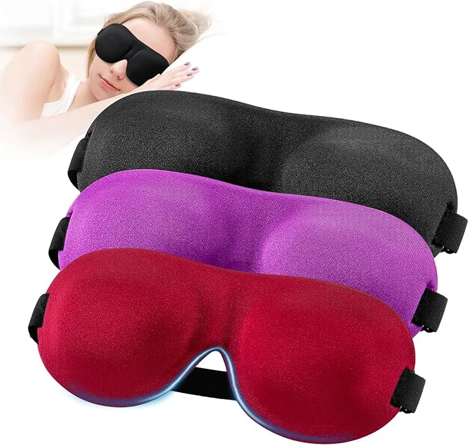 Fast YIVIEW Sleep Mask for Back and Side Sleeper Pack of 3 Light Blocking 3D High-End