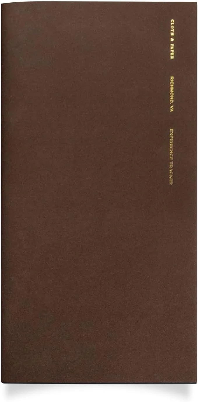 Green Cloth Paper Travel Notebook Experience Journal Tracker – Walnut A5 Slim Excellent