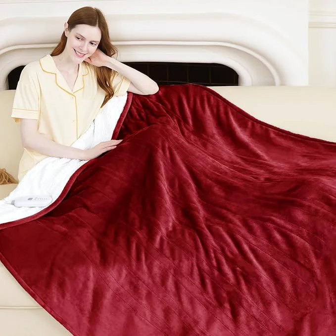 Contemporary Electric Heated Throw Blanket 50 x 60 Certified