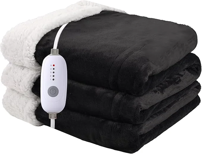 Healthy Heated Blanket Electric Throw Size 50”x60” Classic